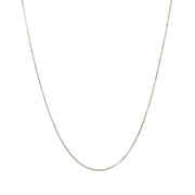 Bids.com 10k White Gold Classic Box Chain 0.6mm Necklaces