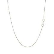 Bids.com 10k White Gold Classic Box Chain 0.6mm Necklaces