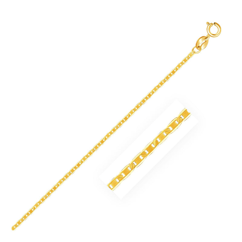 Bids.com 14k Yellow Gold Mariner Link Chain 1.2mm Necklaces