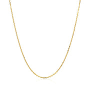 Bids.com 14k Yellow Gold Diamond Cut Cable Link Chain 1.1mm Necklaces