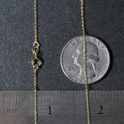 Bids.com 14k Yellow Gold Diamond Cut Cable Link Chain 1.1mm Necklaces