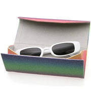 zeroUV Fabulous 6.5" Glitter Rainbow Tri Fold Portable Sunglasses Case D198 Accessories