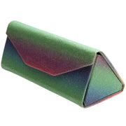 zeroUV Fabulous 6.5" Glitter Rainbow Tri Fold Portable Sunglasses Case D198 Accessories
