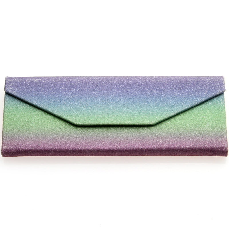 zeroUV Fabulous 6.5" Glitter Rainbow Tri Fold Portable Sunglasses Case D198 Accessories