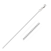 Bids.com 14k White Gold Octagonal Box Chain (1.00 mm) Necklaces