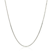 Bids.com 14k White Gold Octagonal Box Chain (1.00 mm) Necklaces