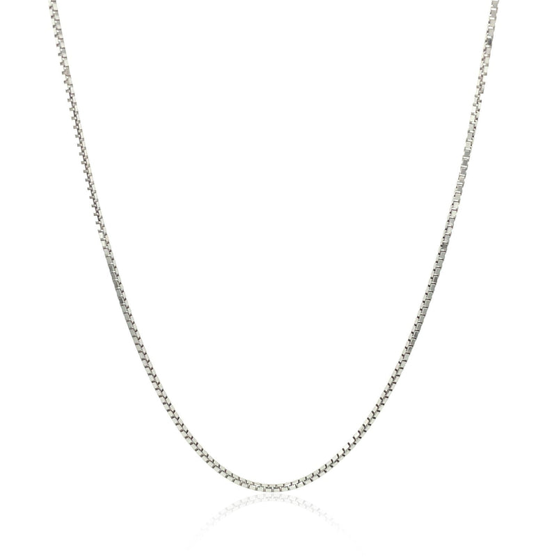 Bids.com 14k White Gold Octagonal Box Chain (1.00 mm) Necklaces