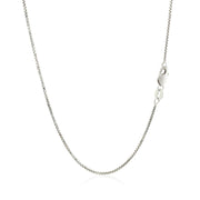 Bids.com 14k White Gold Octagonal Box Chain (1.00 mm) Necklaces