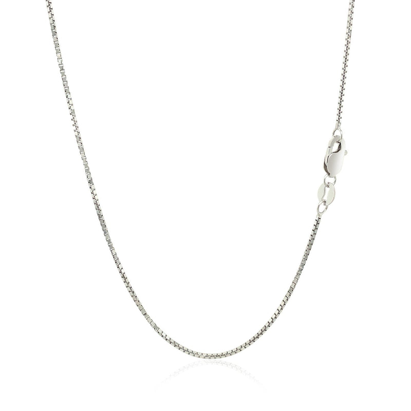 Bids.com 14k White Gold Octagonal Box Chain (1.00 mm) Necklaces