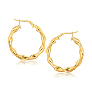 Bids.com 14k Yellow Gold Hoop Earrings (1 inch) Earrings