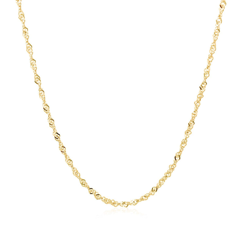 Bids.com 14k Yellow Gold Singapore Chain 1.5mm Necklaces