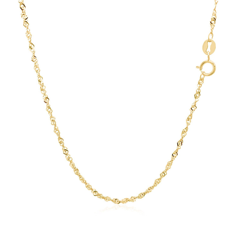 Bids.com 14k Yellow Gold Singapore Chain 1.5mm Necklaces