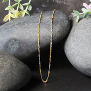 Bids.com 14k Yellow Gold Singapore Chain 1.5mm Necklaces