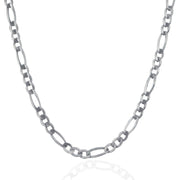 Bids.com 4.6mm 14k White Gold Solid Figaro Chain Necklaces