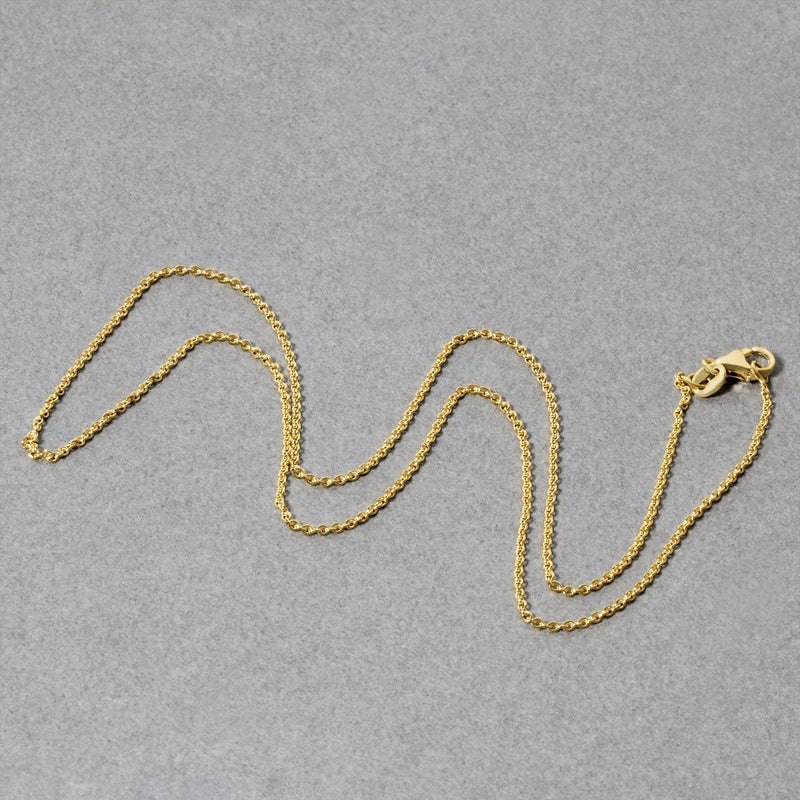 Bids.com 14k Yellow Gold Round Cable Link Chain 1.2mm Necklaces