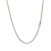 Bids.com Sterling Silver Rhodium Plated Wheat Chain 1.5mm Necklaces