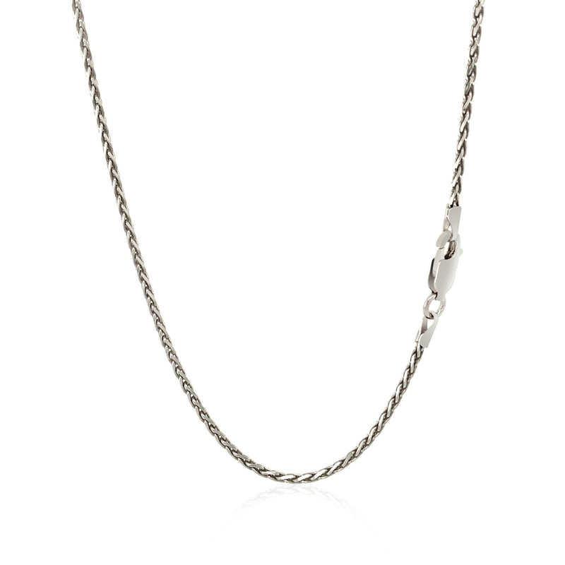 Bids.com Sterling Silver Rhodium Plated Wheat Chain 1.5mm Necklaces
