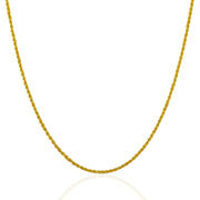 Bids.com 14k Yellow Gold Solid Rope Chain 1.25mm Necklaces