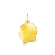 Bids.com 14k Yellow Gold Small Girl Head Charm Bracelets
