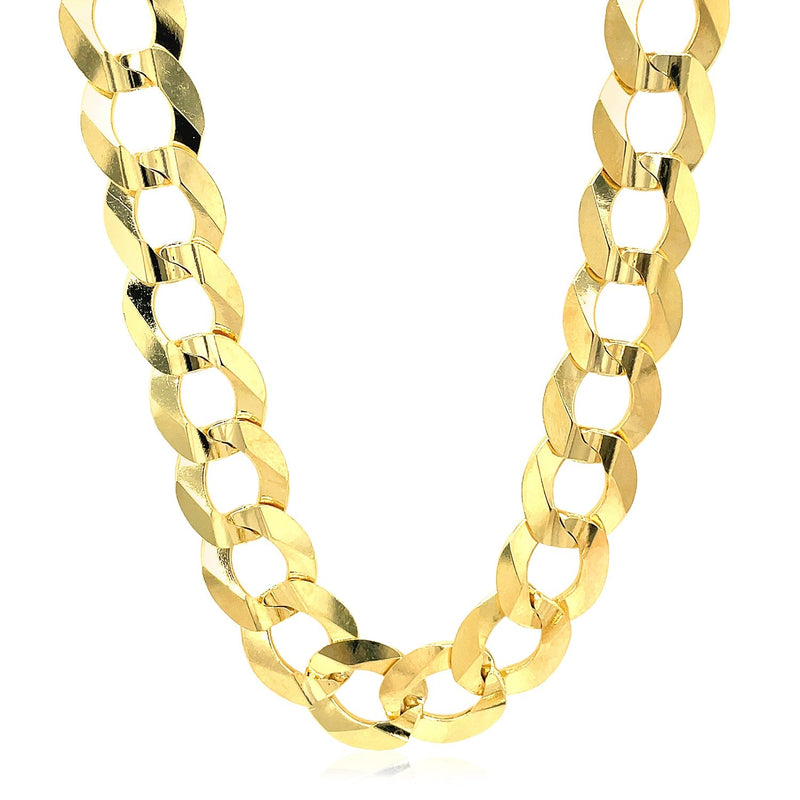 Bids.com 14k Yellow Gold Solid Curb Chain 10.0mm Necklaces