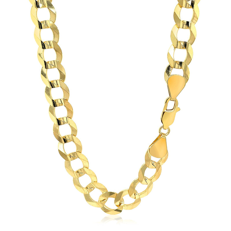 Bids.com 14k Yellow Gold Solid Curb Chain 10.0mm Necklaces