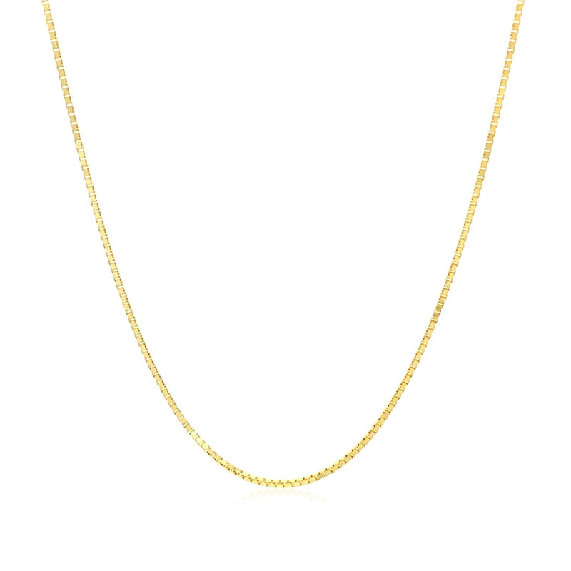 Bids.com 10k Yellow Gold Classic Box Chain 0.8mm Necklaces