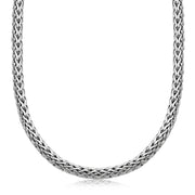 Bids.com Oxidized Sterling Silver Wheat Style Chain Men's Necklace Necklaces