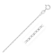 Bids.com 14k White Gold Faceted Cable Link Chain 1.3mm Necklaces