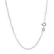 Bids.com 14k White Gold Faceted Cable Link Chain 1.3mm Necklaces