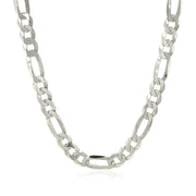 Bids.com Rhodium Plated 5.5mm Sterling Silver Figaro Style Chain Necklaces