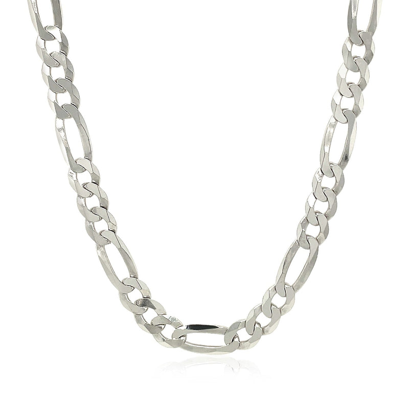Bids.com Rhodium Plated 5.5mm Sterling Silver Figaro Style Chain Necklaces