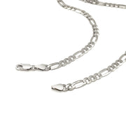 Bids.com Rhodium Plated 5.5mm Sterling Silver Figaro Style Chain Necklaces