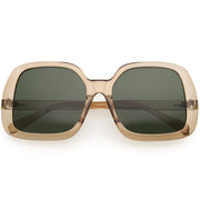 zeroUV Glam Retro Fabulous Fashion Oversized Square Sunglasses D205 Sunglasses