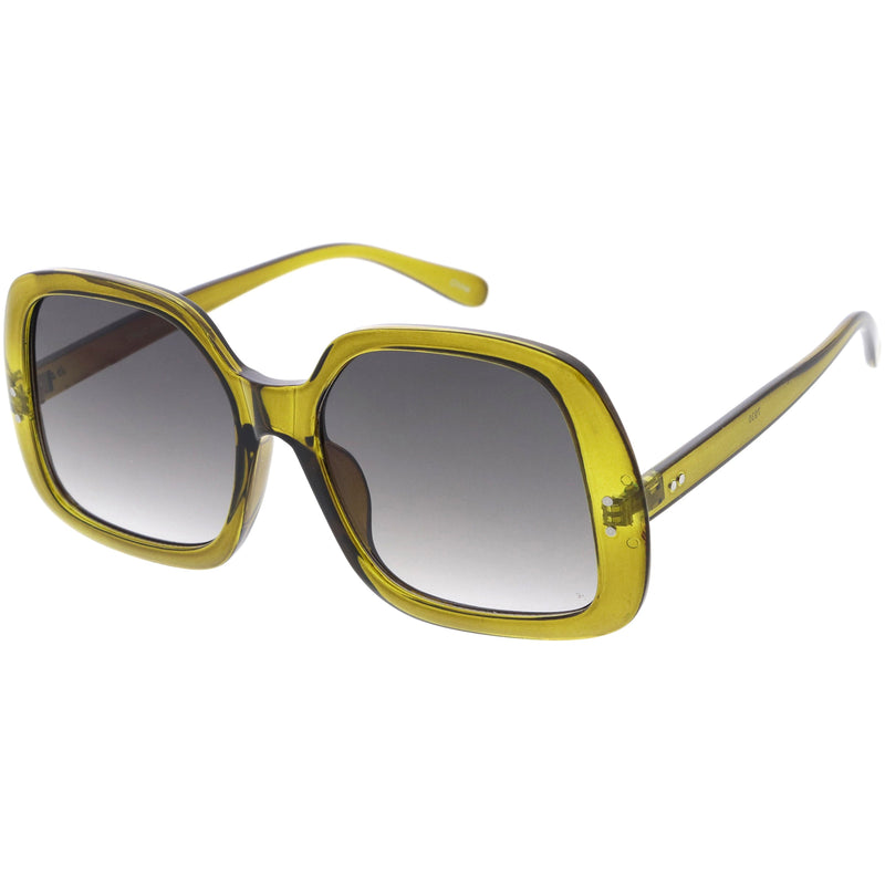 zeroUV Glam Retro Fabulous Fashion Oversized Square Sunglasses D205 Sunglasses