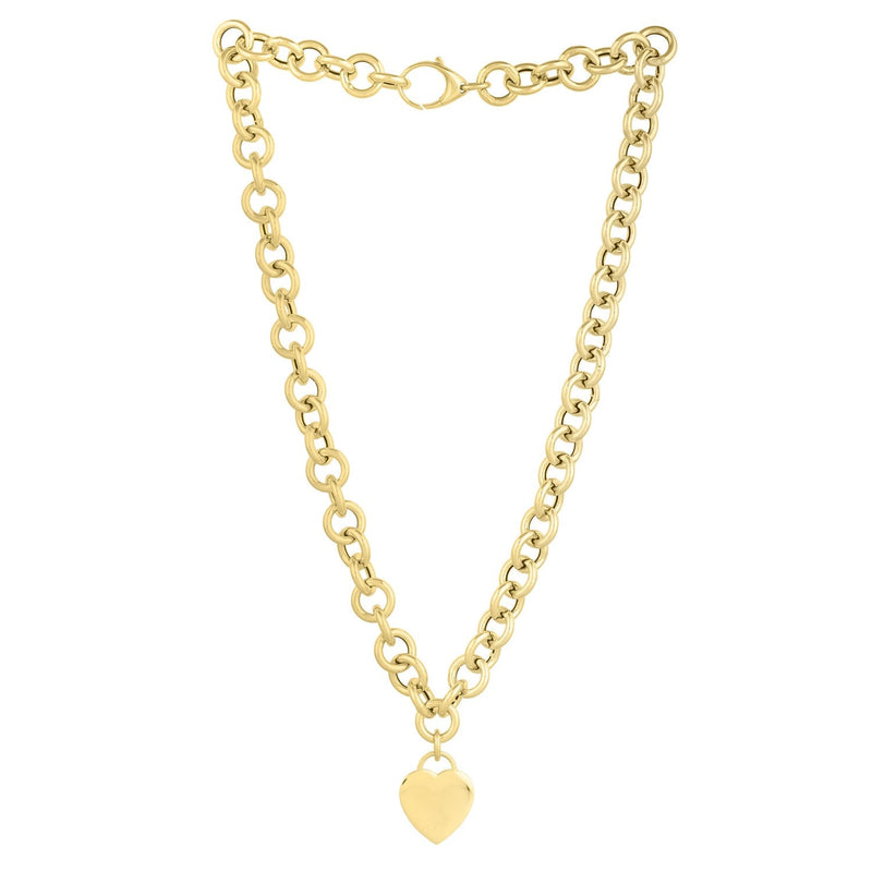 Bids.com 14k Yellow Gold Rolo Link Necklace (11.40 mm) Necklaces