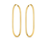 Bids.com 14k Yellow Gold Endless Large Paperclip Hoop Earrings Earrings