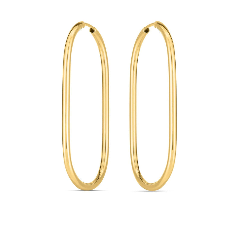 Bids.com 14k Yellow Gold Endless Large Paperclip Hoop Earrings Earrings