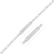 Bids.com 14k White Gold Figaro Chain Fancy Children's ID Bracelet Bracelets