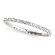 Bids.com 14k White Gold Slim Pave Set Diamond Wedding Band (1/8 cttw) Rings