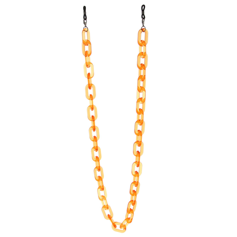 zeroUV Color Pop 30" Translucent Plastic Face Mask and Glasses Chain Sunglasses