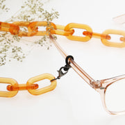 zeroUV Color Pop 30" Translucent Plastic Face Mask and Glasses Chain Sunglasses