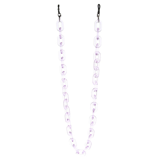 zeroUV Color Pop 30" Translucent Plastic Face Mask and Glasses Chain Sunglasses