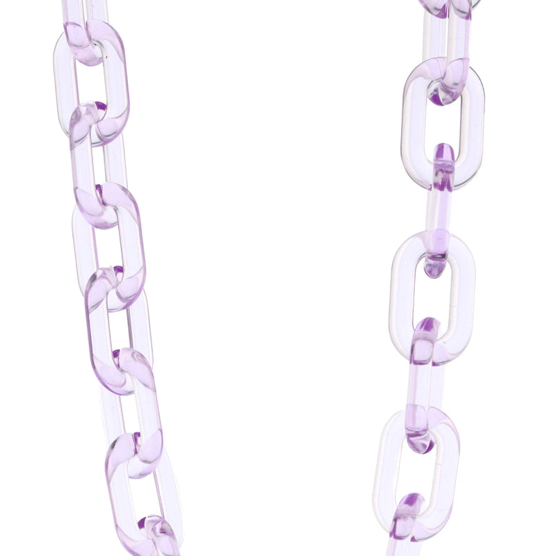 zeroUV Color Pop 30" Translucent Plastic Face Mask and Glasses Chain Sunglasses