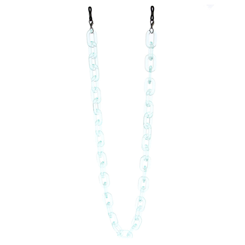 zeroUV Color Pop 30" Translucent Plastic Face Mask and Glasses Chain Sunglasses