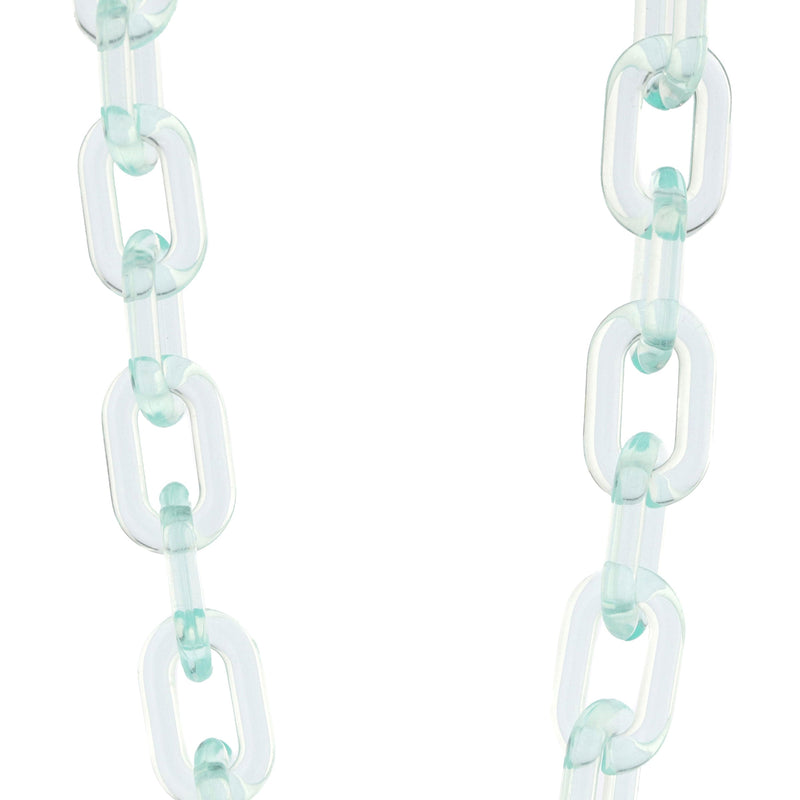 zeroUV Color Pop 30" Translucent Plastic Face Mask and Glasses Chain Sunglasses