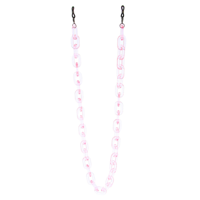 zeroUV Color Pop 30" Translucent Plastic Face Mask and Glasses Chain Sunglasses