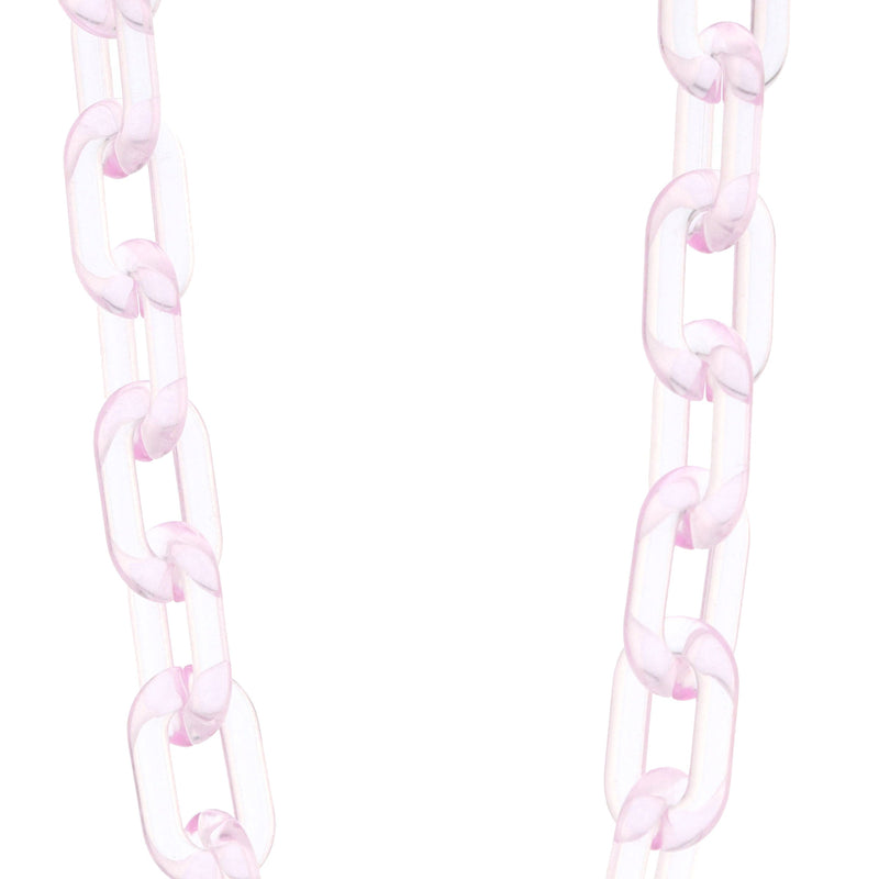 zeroUV Color Pop 30" Translucent Plastic Face Mask and Glasses Chain Sunglasses