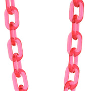 zeroUV Color Pop 30" Translucent Plastic Face Mask and Glasses Chain Sunglasses