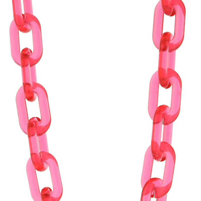 zeroUV Color Pop 30" Translucent Plastic Face Mask and Glasses Chain Sunglasses