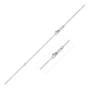 Bids.com Extendable Cable Chain in 14k White Gold (0.8mm) Necklaces
